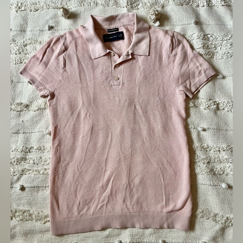 Abercrombie & Fitch Pink Knit Men's Shirt Size Medium